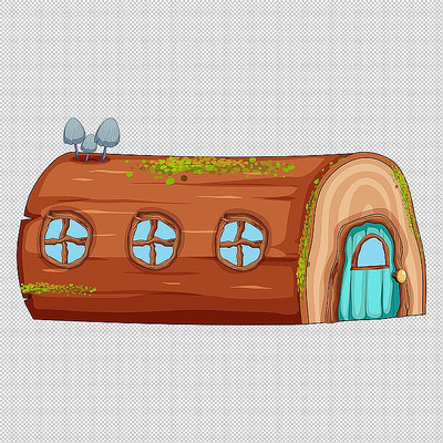 木桩房子菌菇 木桩房子菌菇