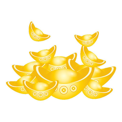 新年元宝图案元素 新年元宝图案元素