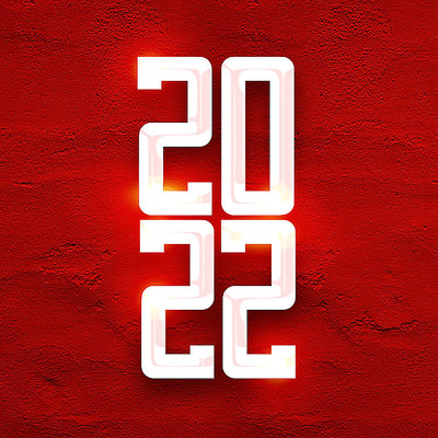 元旦快乐2022创意字体设计 PSD