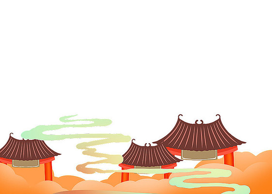 国潮新年建筑底边 国潮新年建筑底边