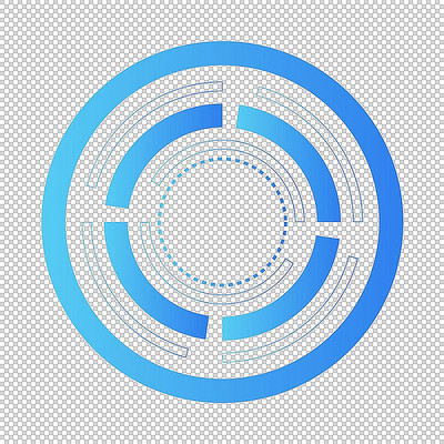 蓝色科技弧形装饰图形 蓝色科技弧形装饰图形