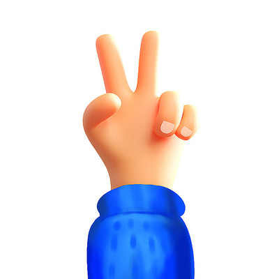 立体手势剪刀手 立体手势剪刀手