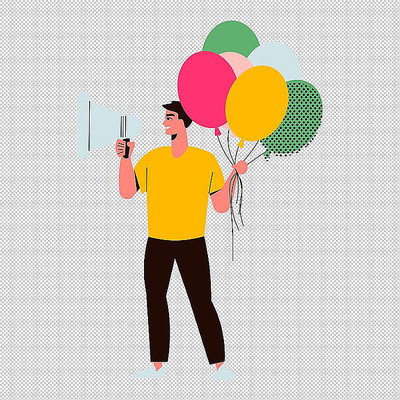 男人气球喇叭 男人气球喇叭