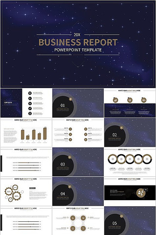 ������ҵ�����ƻ��ܽ�PPTģ�� pptx