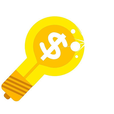 手绘灯泡货币商机 手绘灯泡货币商机