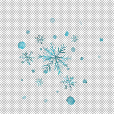 水彩雪花 水彩雪花
