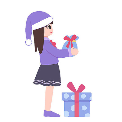 扁平人物送礼 扁平人物送礼