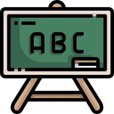 黑板学习扁平卡通元素 黑板学习扁平卡通元素