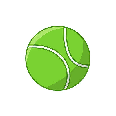 卡通绿色网球 卡通绿色网球