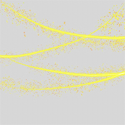 闪亮彩色装饰线插画元素 PSD