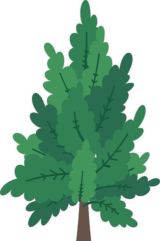 手绘插画春天植物绿树装饰元素 手绘插画春天植物绿树装饰元素