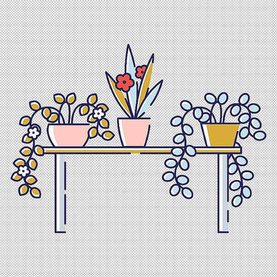 植物盆栽桌子 植物盆栽桌子