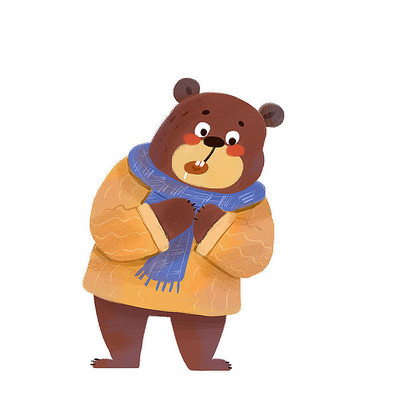 动物小熊拟人站着元素 动物小熊拟人站着元素