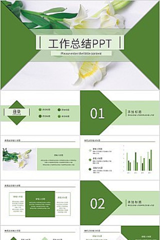 ��ɫ��Լ�����ܽ�PPTģ�� pptx