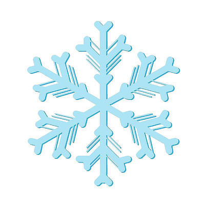 手绘立体感蓝色大雪花素材 手绘立体感蓝色大雪花素材