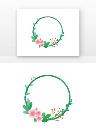 春天卡通边框 PSD