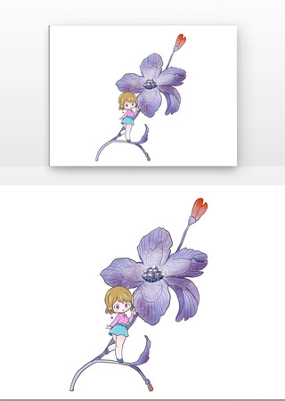 春天花朵女孩 春天花朵女孩