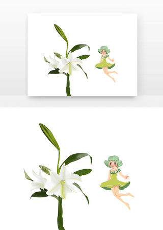 春天花朵女孩