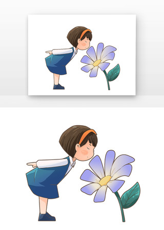 花朵和女孩 花朵和女孩