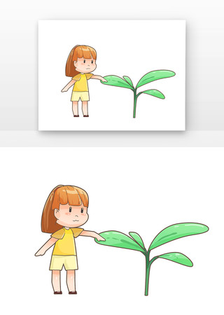 植物和儿童插画 植物和儿童插画