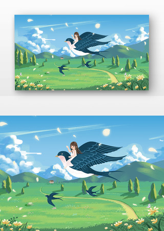 ��������Ů���廭 PSD