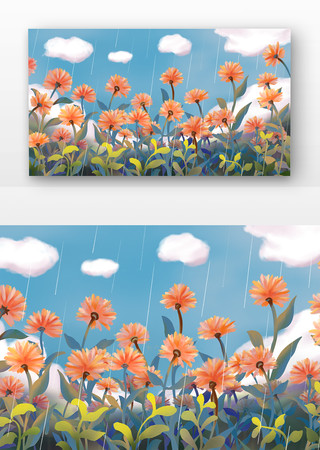 ��ɫ����Ȼ�廭�ز� PSD