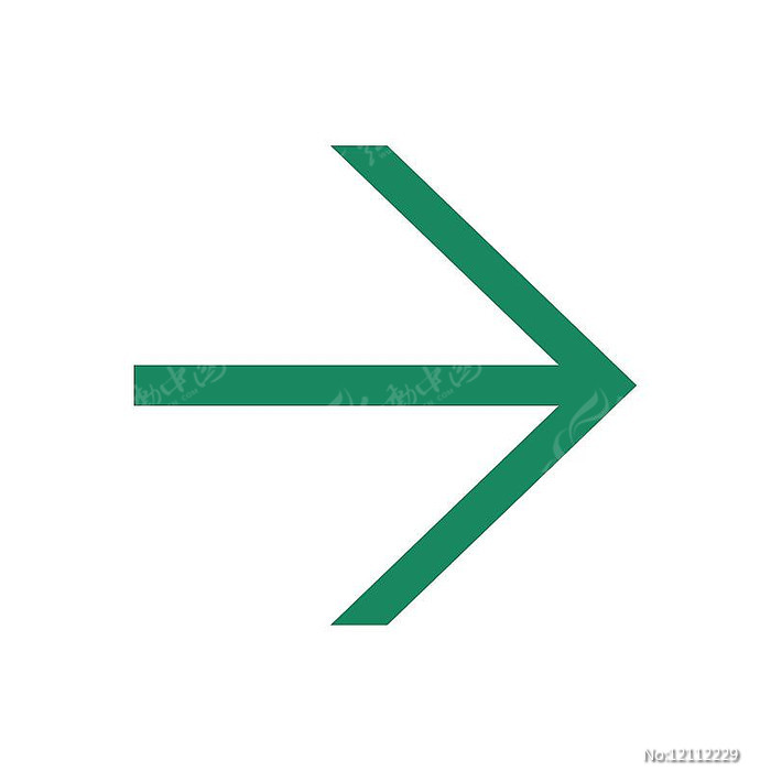 向右绿色右边箭头指示方向扁平图片