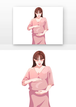 孕妇人物手绘 孕妇人物手绘