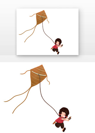 原创放风筝女孩 原创放风筝女孩