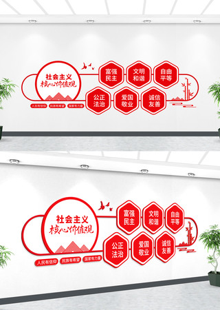社会主义核心价值观党建文化墙 社会主义核心价值观党建文化墙
