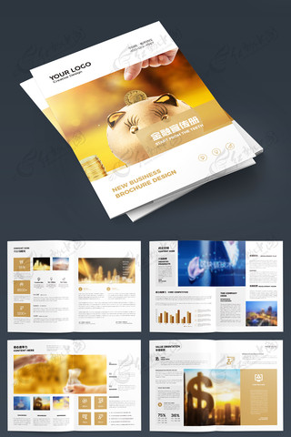 简约金融投资宣传册模板 简约金融投资宣传册模板