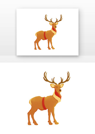 卡通手绘圣诞节麋鹿元素 卡通手绘圣诞节麋鹿元素