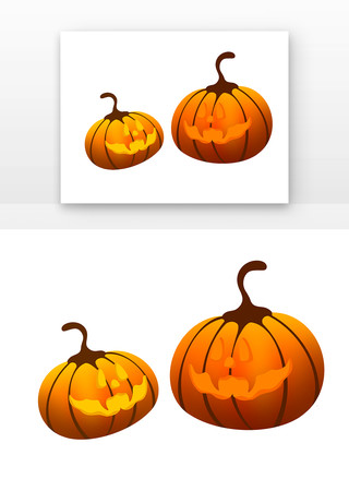 卡通手绘万圣节南瓜装饰元素 卡通手绘万圣节南瓜装饰元素