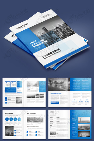 蓝色企业画册 蓝色企业画册