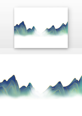 手绘卡通山峰高山山脉免抠元素 PNG