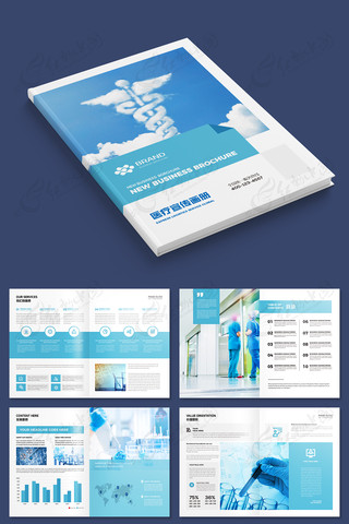 大气生物制药画册模板 大气生物制药画册模板