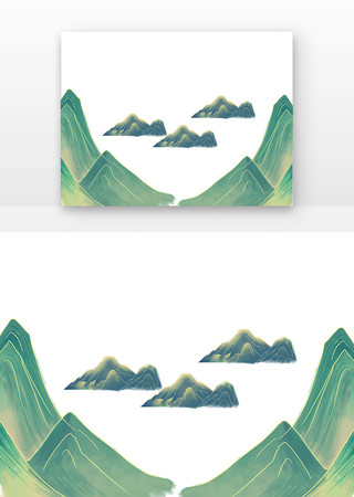 高耸的山峰山脉高山免抠元素 PNG