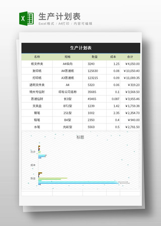 生产计划表