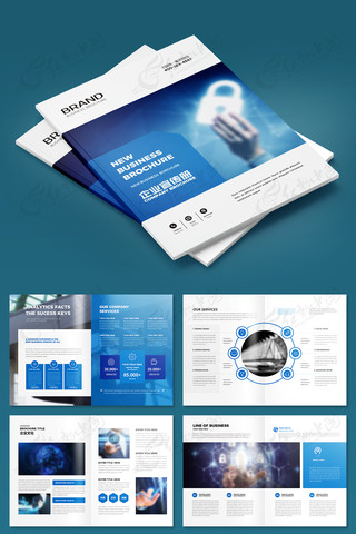大气蓝色科技画册模板 大气蓝色科技画册模板