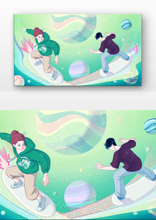 遨游宇宙的青年 遨游宇宙的青年