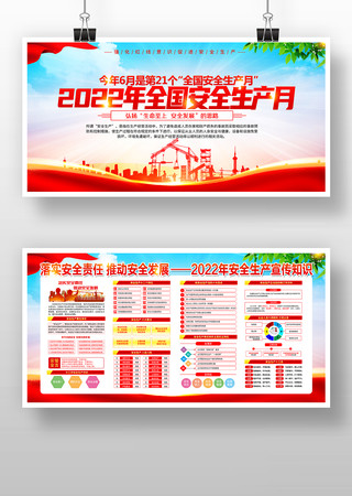 2022年安全生产月展板 2022年安全生产月展板