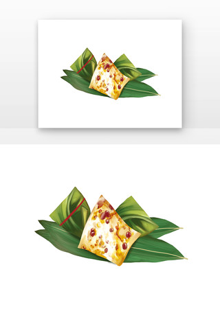 写实红豆粽子 写实红豆粽子