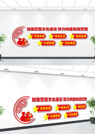警营文化墙 CDR