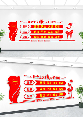 党建价值观文化墙 党建价值观文化墙