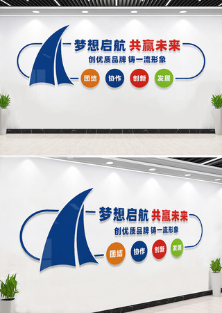 企业励志文化墙标语 CDR