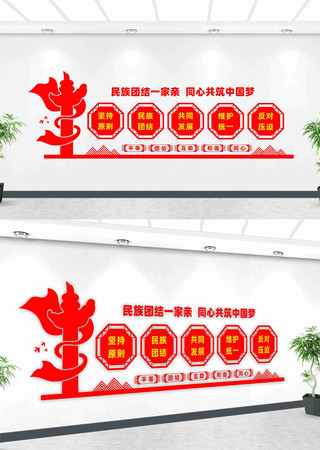 中国梦民族团结党建文化墙 中国梦民族团结党建文化墙