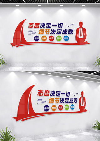 企业励志文化墙标语 CDR