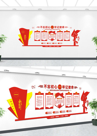 党员活动室党建文化墙 党员活动室党建文化墙