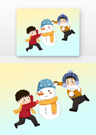 冬季儿童打雪仗 冬季儿童打雪仗