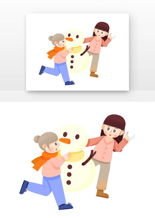 可爱儿童打雪仗 可爱儿童打雪仗